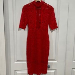 Express Lace midi dress